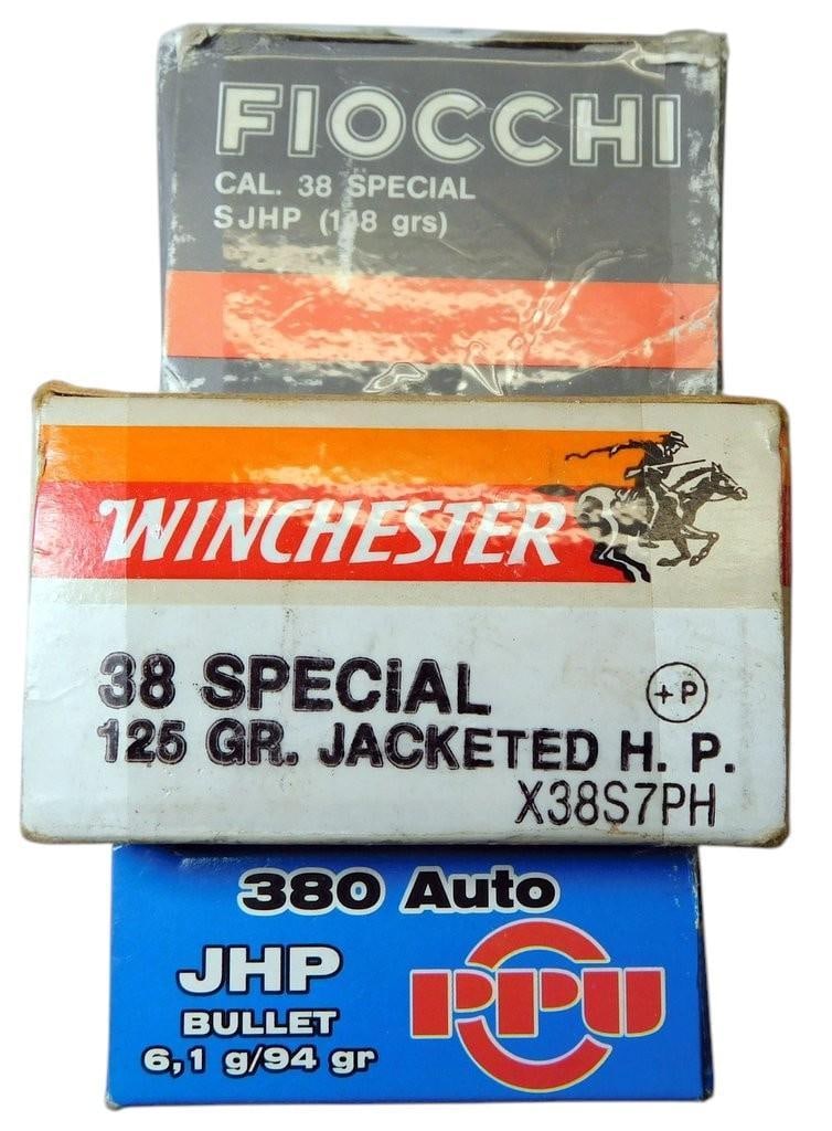 Boxes of Handgun Ammunition: Fiocchi, Winchester, and PPU, (3) - 2