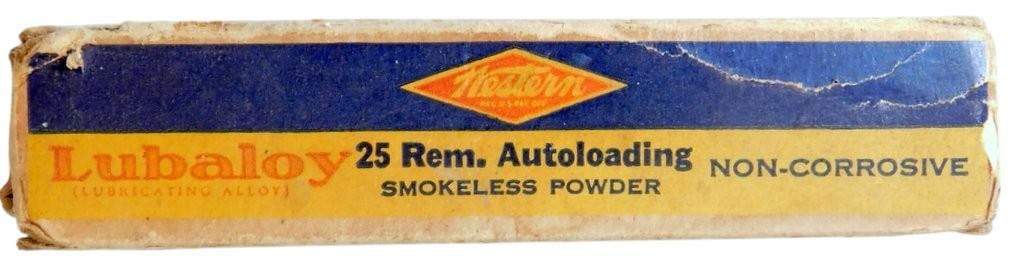 Western Cartridge Company .25 Remington Autoloading Lubaloy Ammunition, No Shipping - 7