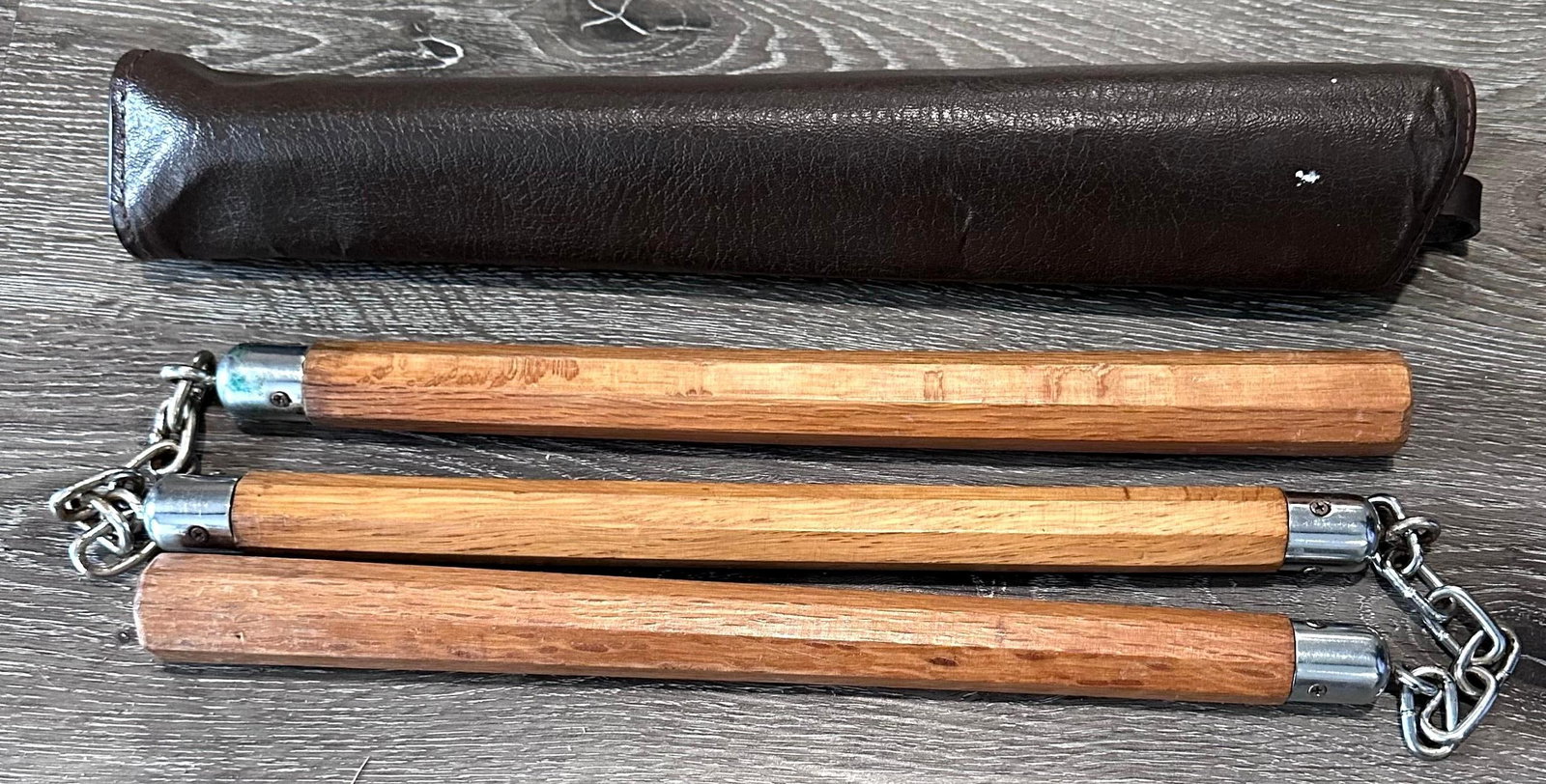 Sansetsukon-Jatoba Wood Martial Arts Weapon (3 Piece nunchuck) - 2