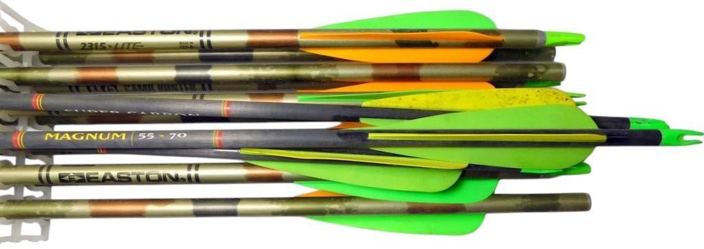 Wood and Aluminum Arrows w/ Bow Arm Guard - 12