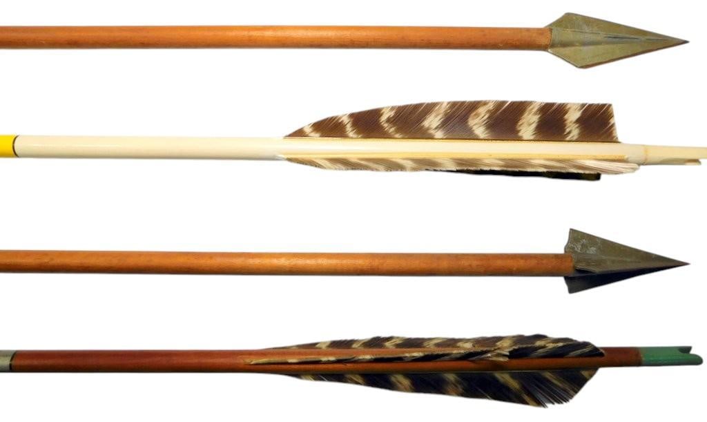 Wood and Aluminum Arrows w/ Bow Arm Guard - 6