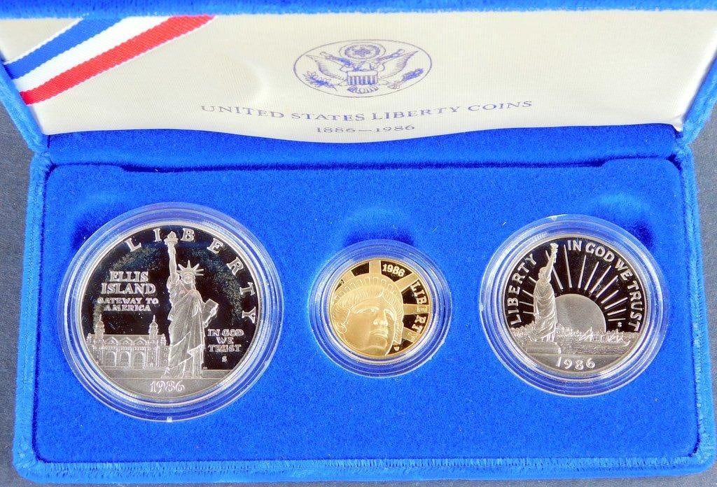 1986 United States Liberty Coins Three-Coin Set - 2