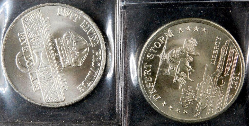 Desert Storm Commemorative Coins, and Case w/ Desert Storm Coins - 7