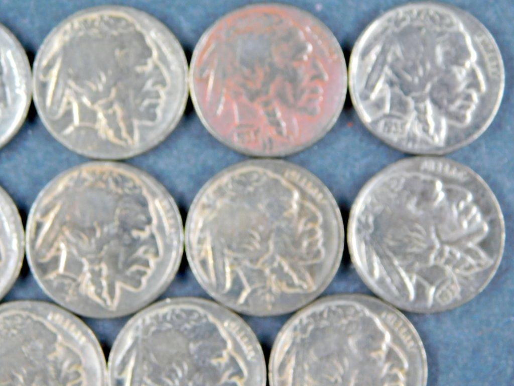 14 Buffalo Nickels Circa 1920--1930s - 3