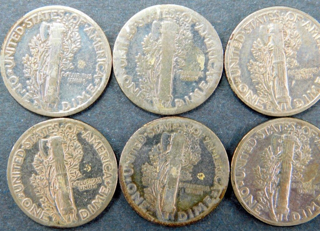 Eight Mercury Dimes Various Dates and Mint Marks - 7