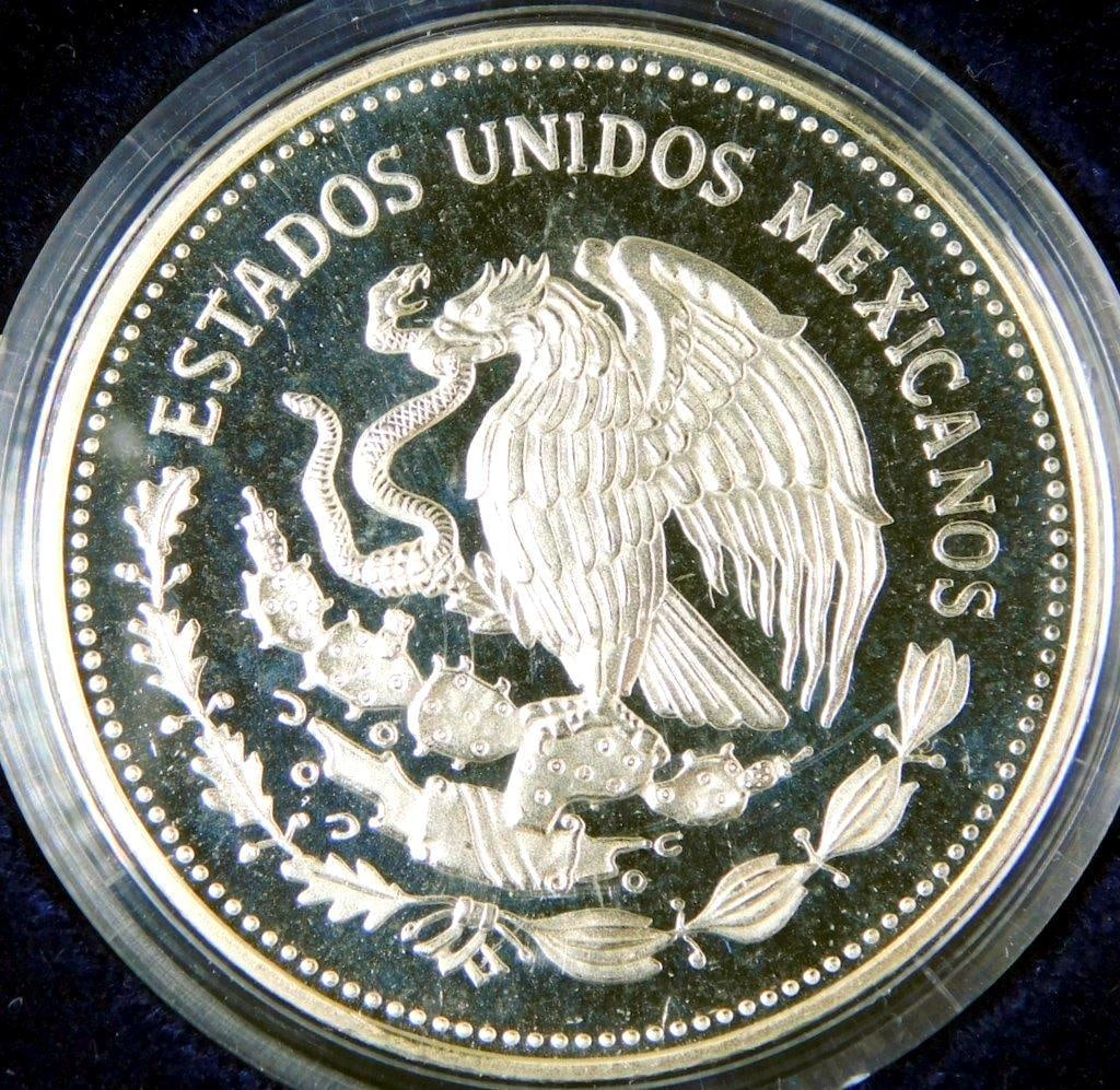 1986 Mexico 100 Pesos Silver Proof Coin Commemorating FIFA World Cup - 2