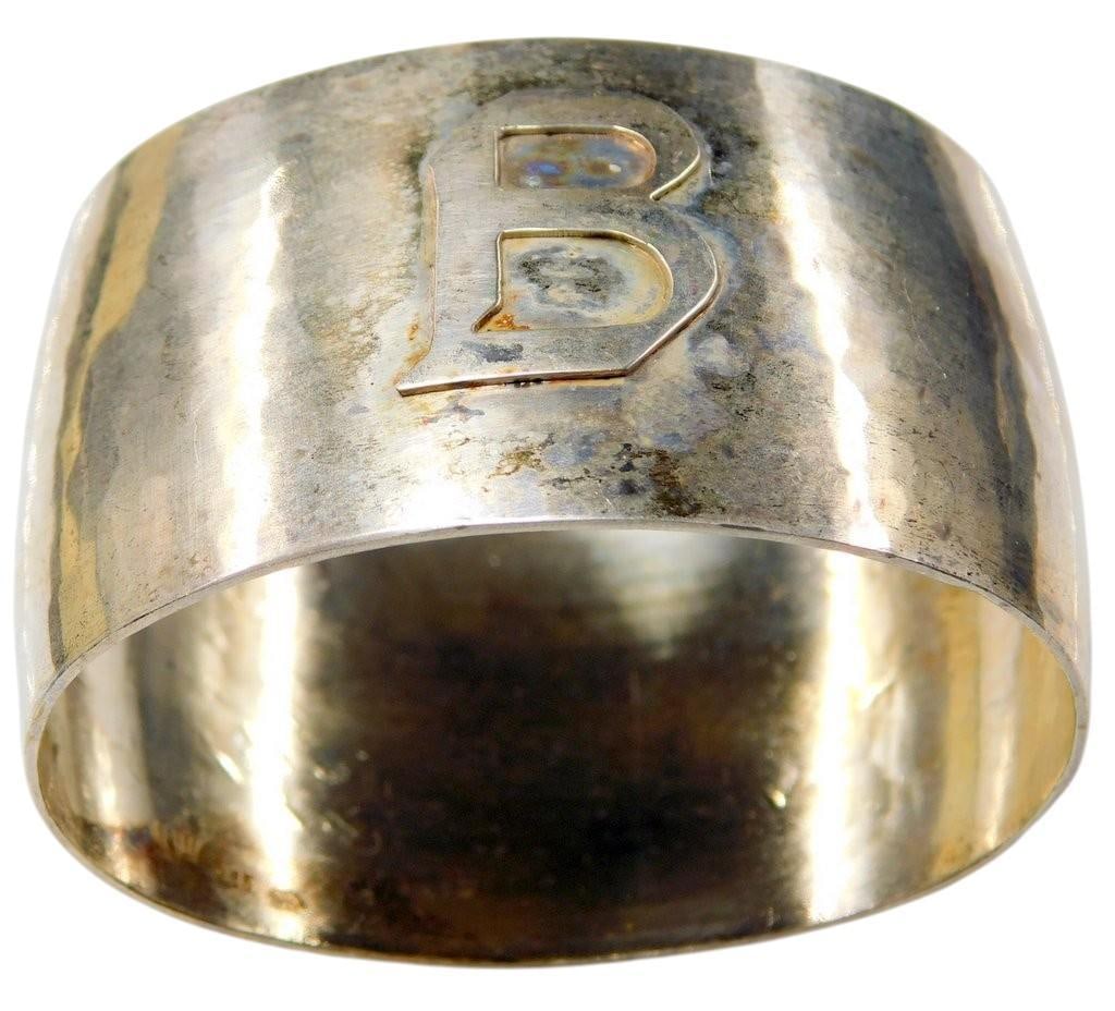 Konrad Hoffmann Sterling Silver Napkin Rings w/ Monograms - 3