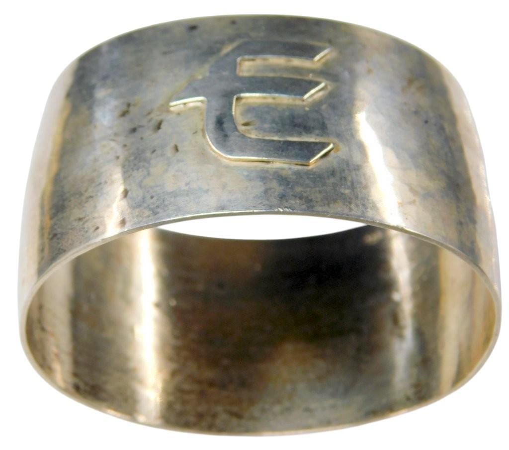 Konrad Hoffmann Sterling Silver Napkin Rings w/ Monograms - 4