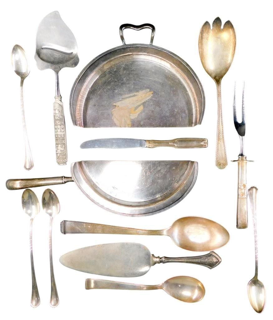 Silver-Plated Tableware Including BSF, Sheffield, and WM Rogers - 12