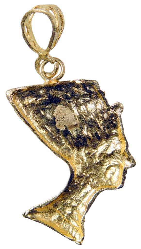 10K Gold Pendant Depicting Stylized Side Profile- 1.4 dwt - 4