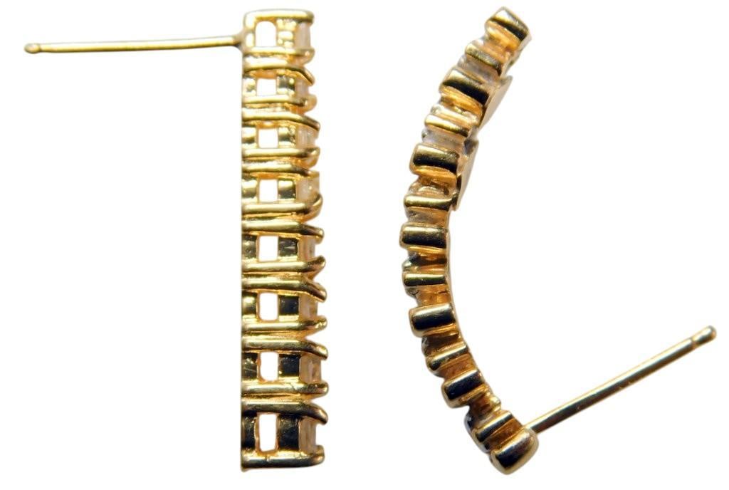 14K Gold and Diamond Tested Earrings, 1.3 dwt- MIS-MATCHED - 4