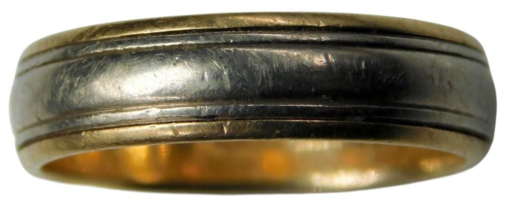 14K ArtCarved Two-Tone Gold Men's Band, Size 10.5, 4.20 DWT - 7