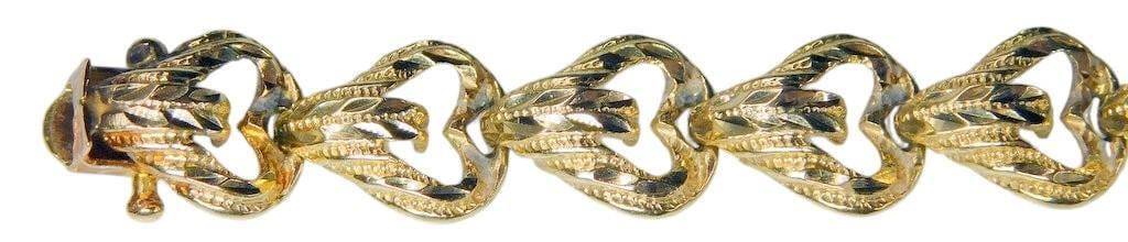 14K Arts Elegance Gold Bracelet, 7" Long, 6.70 dwt - 2