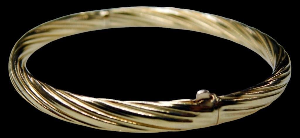 14K Yellow Gold Bracelet, 2 Inches Wide, 4.5 dwt - 2