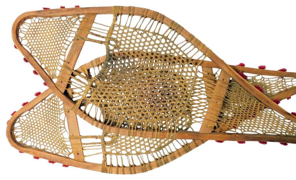 Pair of Antique Ojibwe Native Snowshoes - 2