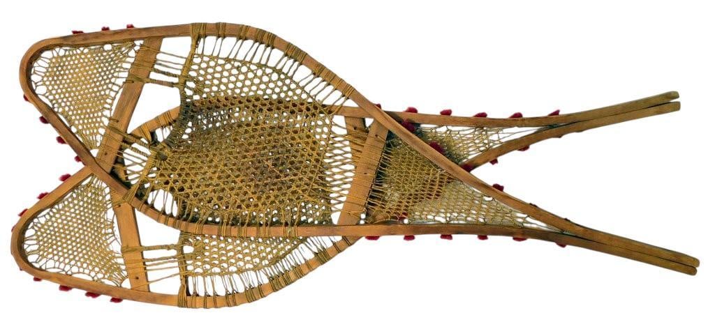 Pair of Antique Ojibwe Native Snowshoes - 4