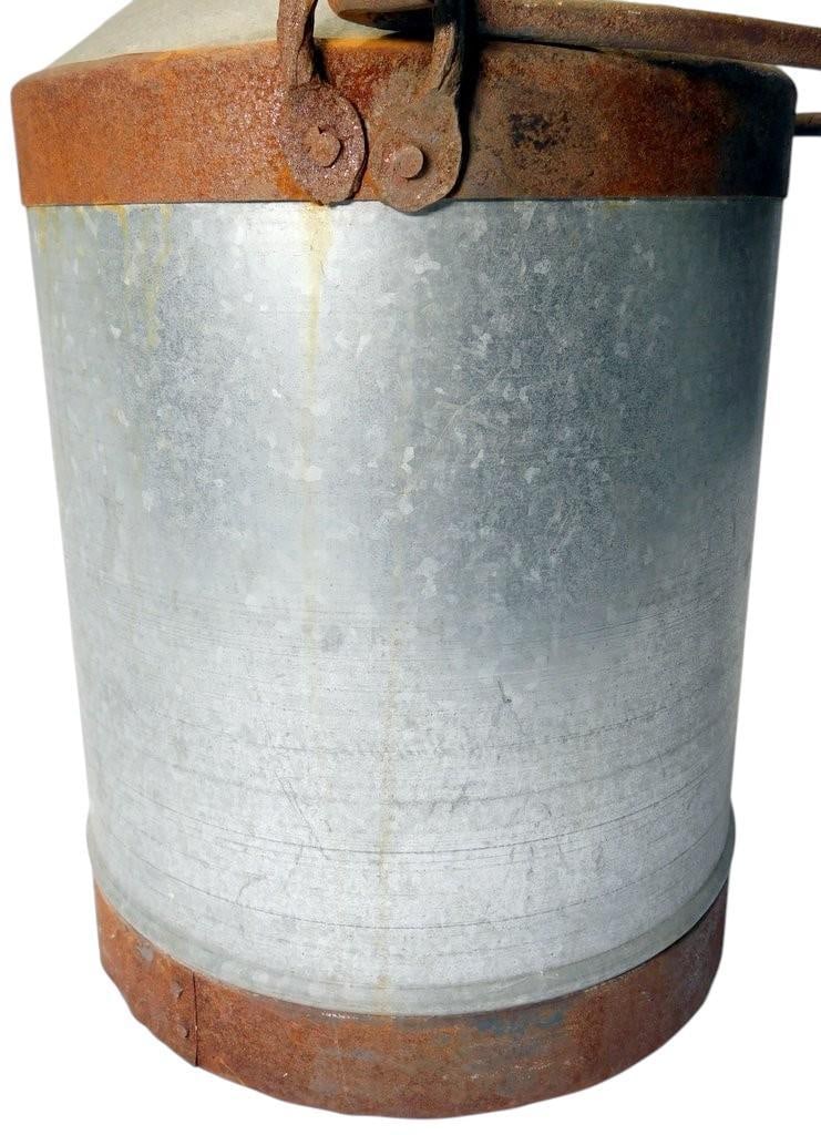 Galvanized Steel Milk Can w/ Iron Handle - 7