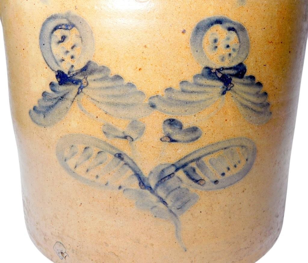 Antique Riedinger & Caire Poughkeepsie NY Stoneware 5 Gallon Crock - 2