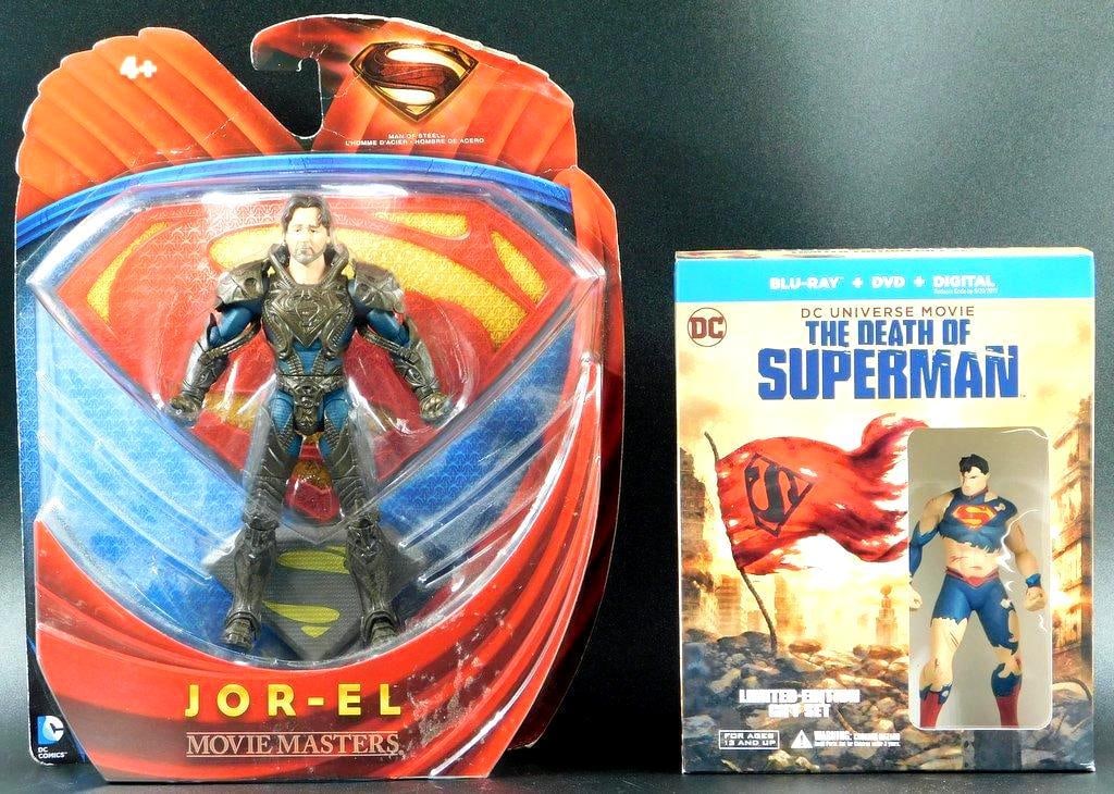 (Lot of 2) Jor-El Movie Masters action figure and Limited-Edition Death of Superman blu ray gift ...: (Lot of 2) Jor-El Movie Masters action figure and Limited-Edition Death of Superman blu ray gift set Jor-El figurine 6 inches tall, portrays Superman's father Death of Superman limited edition gift