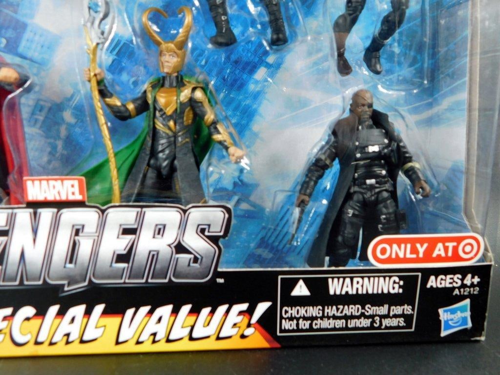 (Lot of 3) Marvel Avengers 5 pack Action Figures, Superhero Face Masks, Travel Mug- All NIB - 3