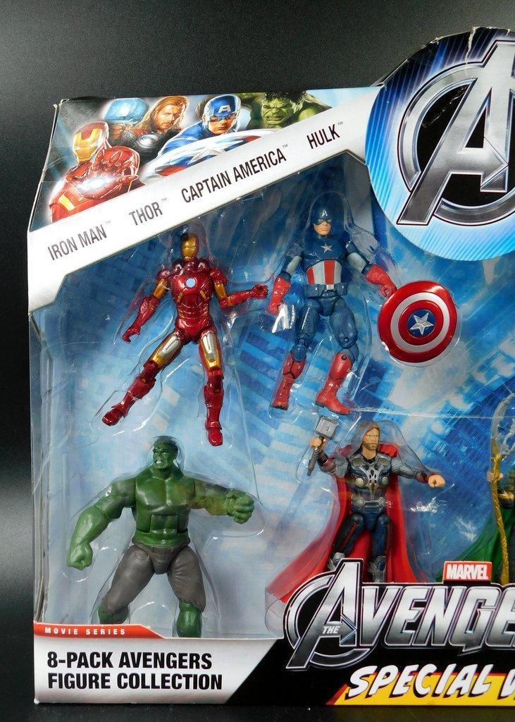 (Lot of 3) Marvel Avengers 5 pack Action Figures, Superhero Face Masks, Travel Mug- All NIB - 6