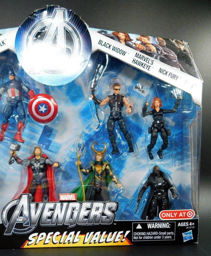 (Lot of 3) Marvel Avengers 5 pack Action Figures, Superhero Face Masks, Travel Mug- All NIB - 7