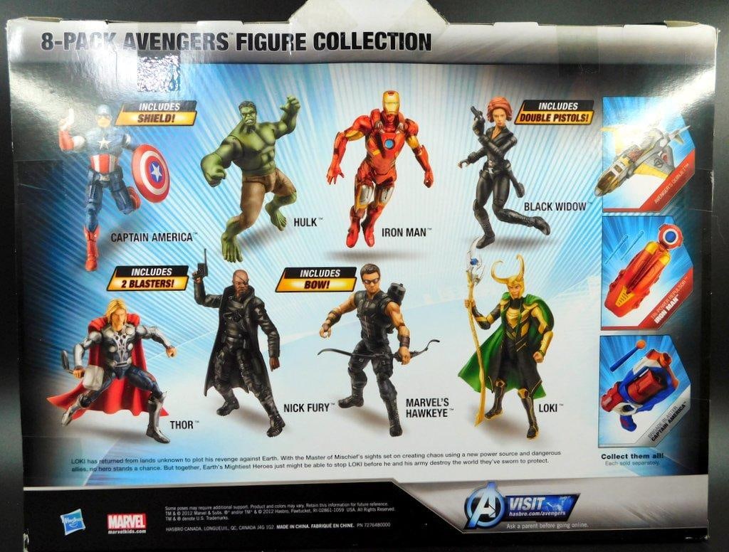(Lot of 3) Marvel Avengers 5 pack Action Figures, Superhero Face Masks, Travel Mug- All NIB - 8