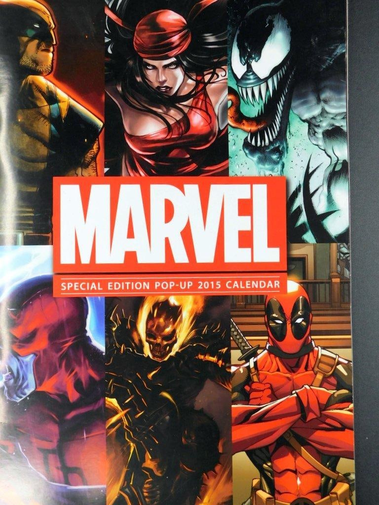 (Lot of 2) 3D-themed Comic Book Collectibles: DC Pop-up Book and Marvel Pop-up Calendar - 8