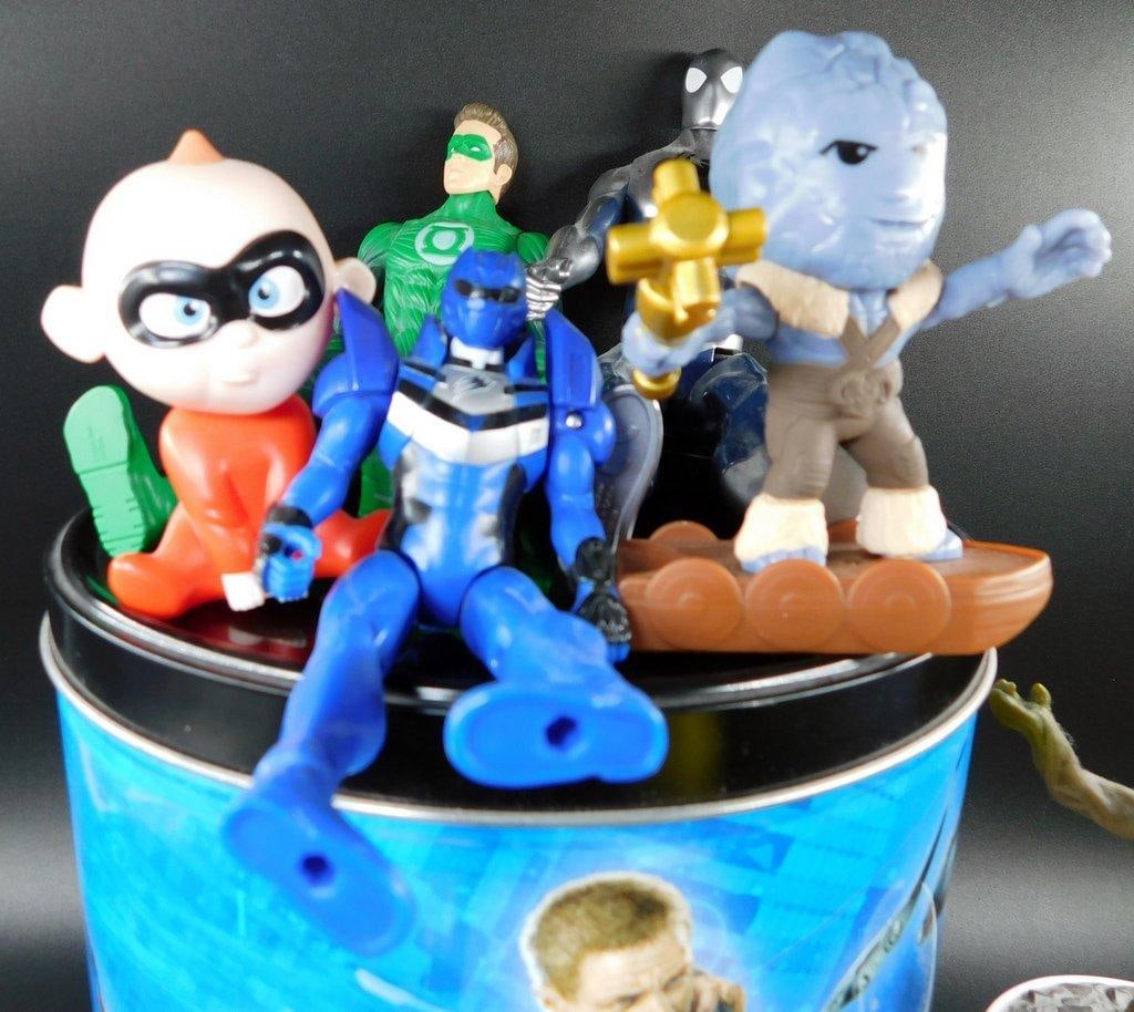 Assorted Superhero Action Figures, Toys, Pencils, Pez Dispensers - 2