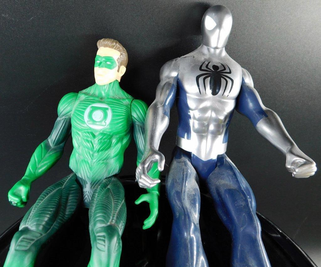 Assorted Superhero Action Figures, Toys, Pencils, Pez Dispensers - 3