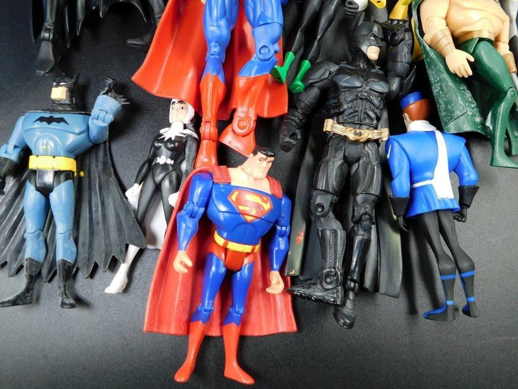 (Lot of 5) Assortment Action Figures-Lunch Box, Bat Girl Costume, Wooden Joker, Wonder Woman NIB - 4