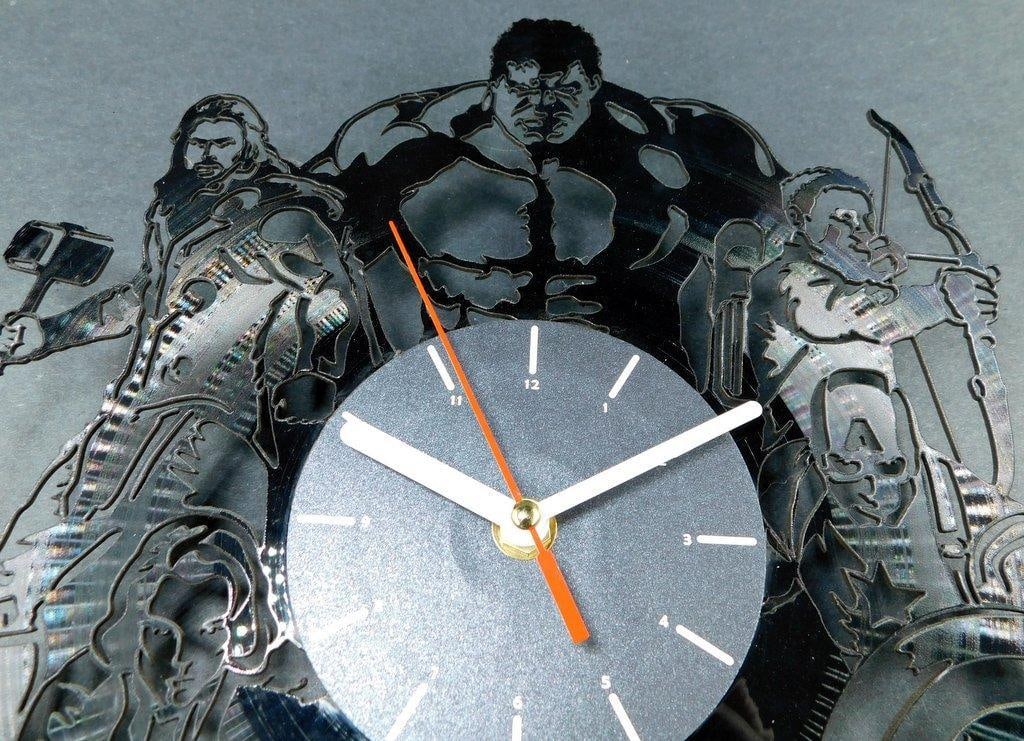 Marvel Avengers Vinyl Record Laser Cur Wall Clock - 3