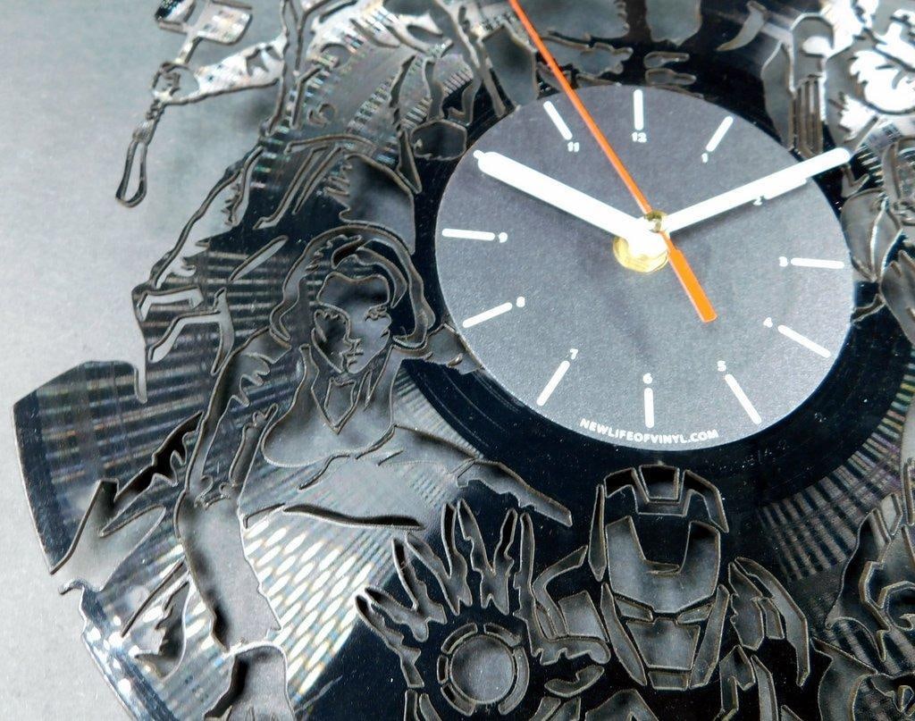 Marvel Avengers Vinyl Record Laser Cur Wall Clock - 5