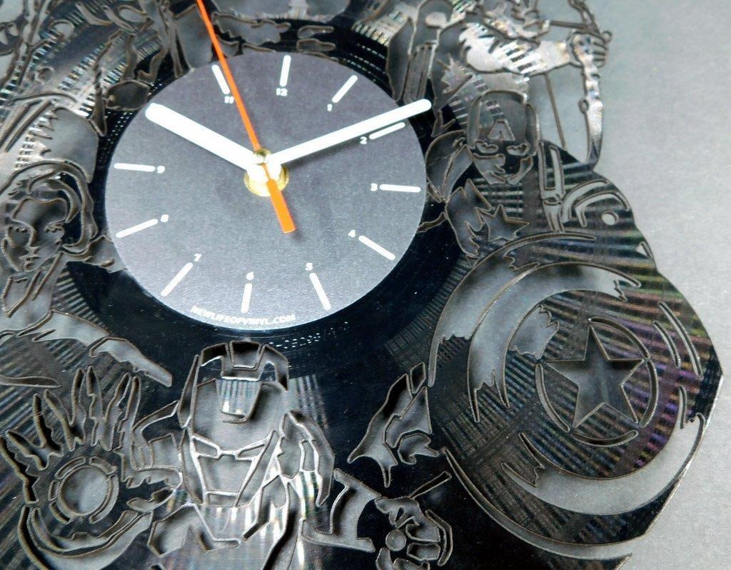 Marvel Avengers Vinyl Record Laser Cur Wall Clock - 6