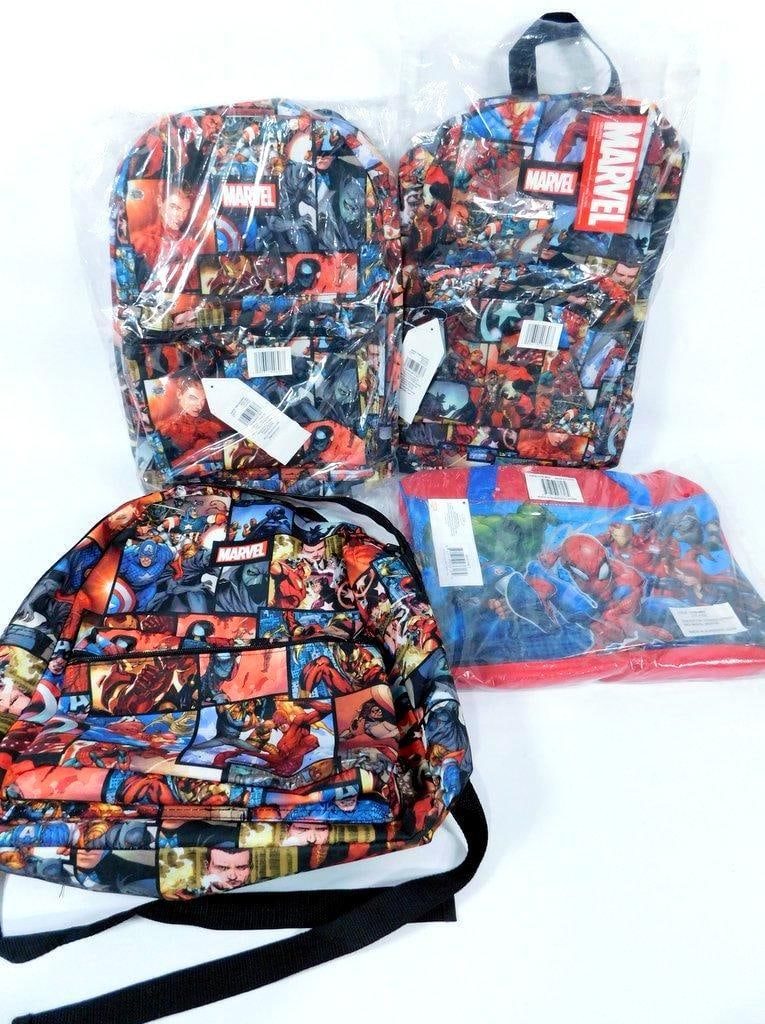 (Lot of 4) Marvel; Bookbags/Backpacks (3) and (1) Overnight bag New: (Lot of 4) Marvel; Bookbags/Backpacks (3) and (1) Overnight bag Condition: New 