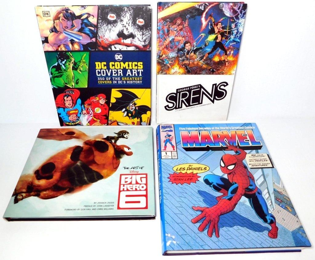 (Lot of 4) Hardcover Marvel and DC Reference Books and Graphic Novels (1 of 5)