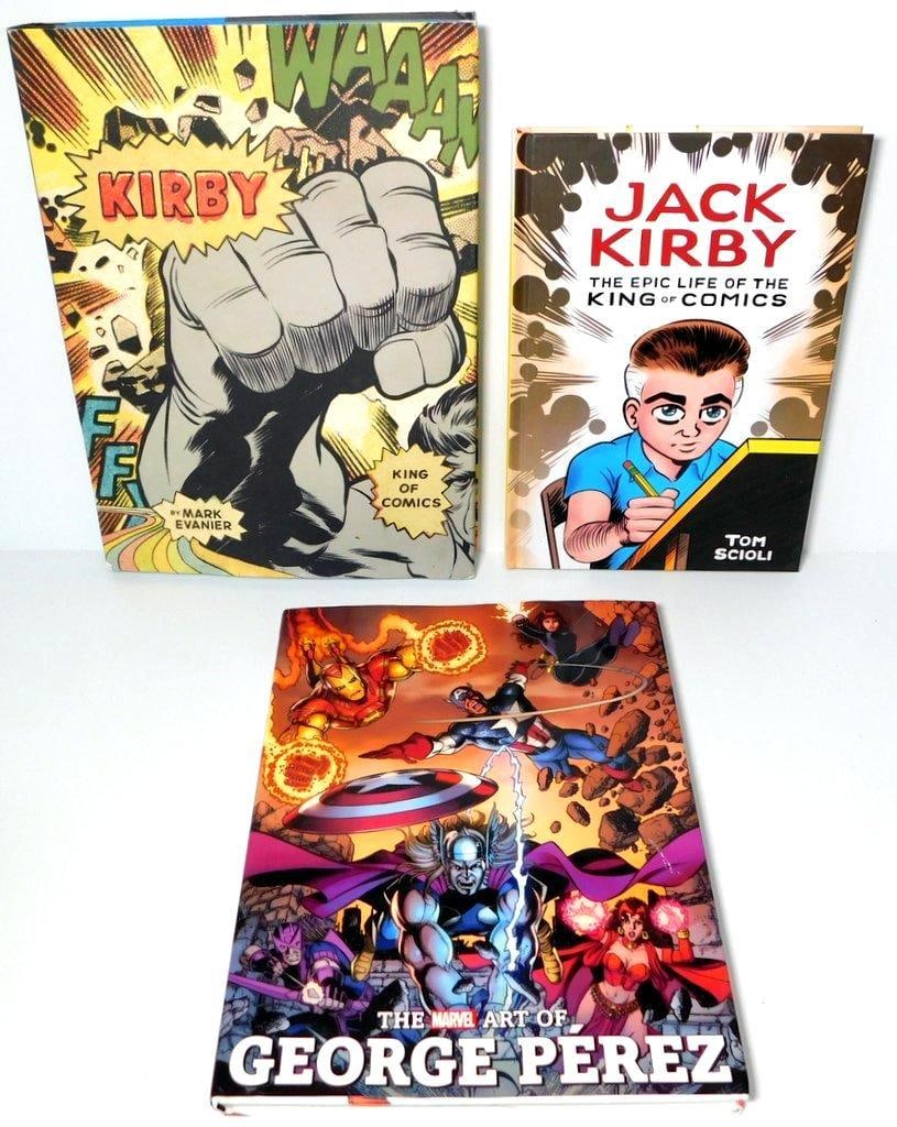 (Lot of 3) Hardcover Art books and biographies of creators Jack Kirby and George Perez (1 of 4)