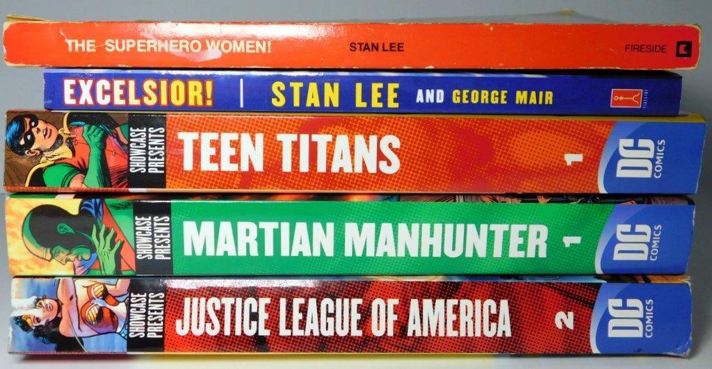 (Lot of 5) Mix of DC Comics Archives and Books by or About Marvel Legend Stan Lee - 7