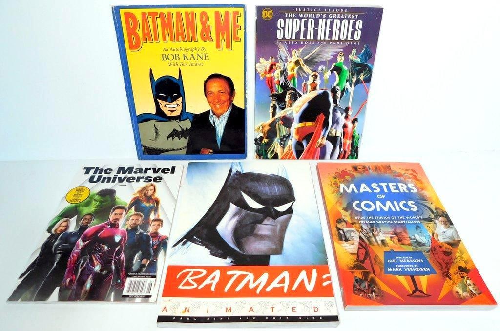 (Lot of 5) Books and Special Edition Magazines on the History of DC and Marvel Superheroes (1 of 8)