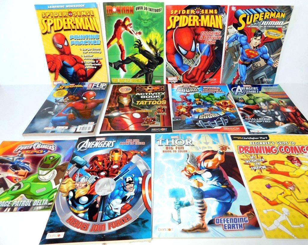 (Lot of 12) Superhero-themed Children's Books, Including Coloring Books, Activity Books (1 of 7)