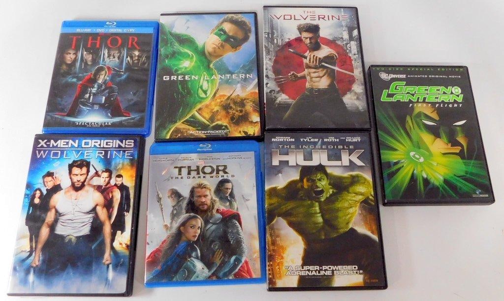 (Lot of 14) Marvel, DC, and Power Rangers Superhero and Action Movies on DVD and Blu-ray - 2