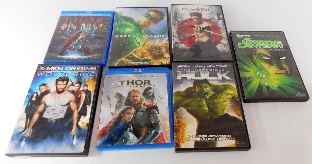 (Lot of 14) Marvel, DC, and Power Rangers Superhero and Action Movies on DVD and Blu-ray - 3