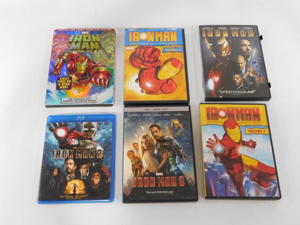 (Lot of 6) Assorted Iron Man DVD's - 2