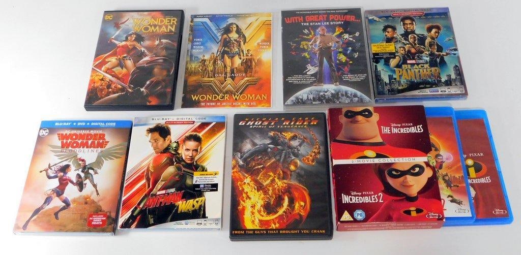 (Lot of 8) Assorted Action Hero DVD's and Blu-ray Including Star Wars trilogy - 2