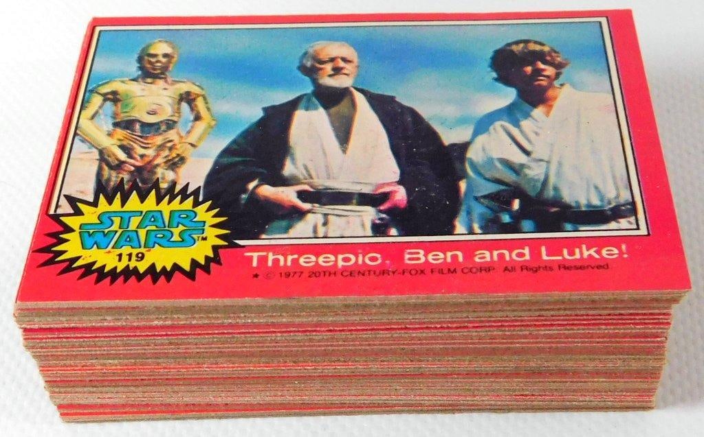 Stack of 1977 Topps Star Wars Series 2 Trading Cards (1 Inch Thick) Excellent UG Condition: Stack of 1977 Topps Star Wars Series 2 trading cards (1 inch thick) Set features scenes and character profiles from the original movie Excellent ungraded condition