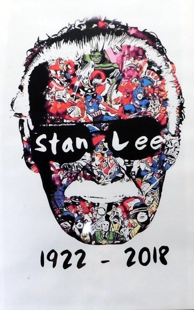 3 Framed Marvel Creator Stan Lee Tribute Art Prints and 1 Captain America #100 Cover Tribute - 2