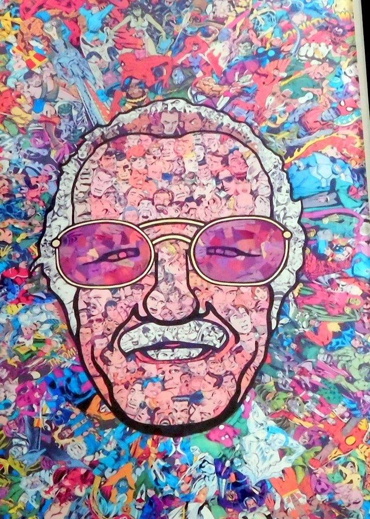 3 Framed Marvel Creator Stan Lee Tribute Art Prints and 1 Captain America #100 Cover Tribute - 5