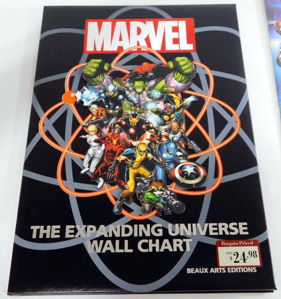 Marvel Expanding Universe wall chart, Marvel Universe LIVE! Tour Program, Batman Creator Book - 2