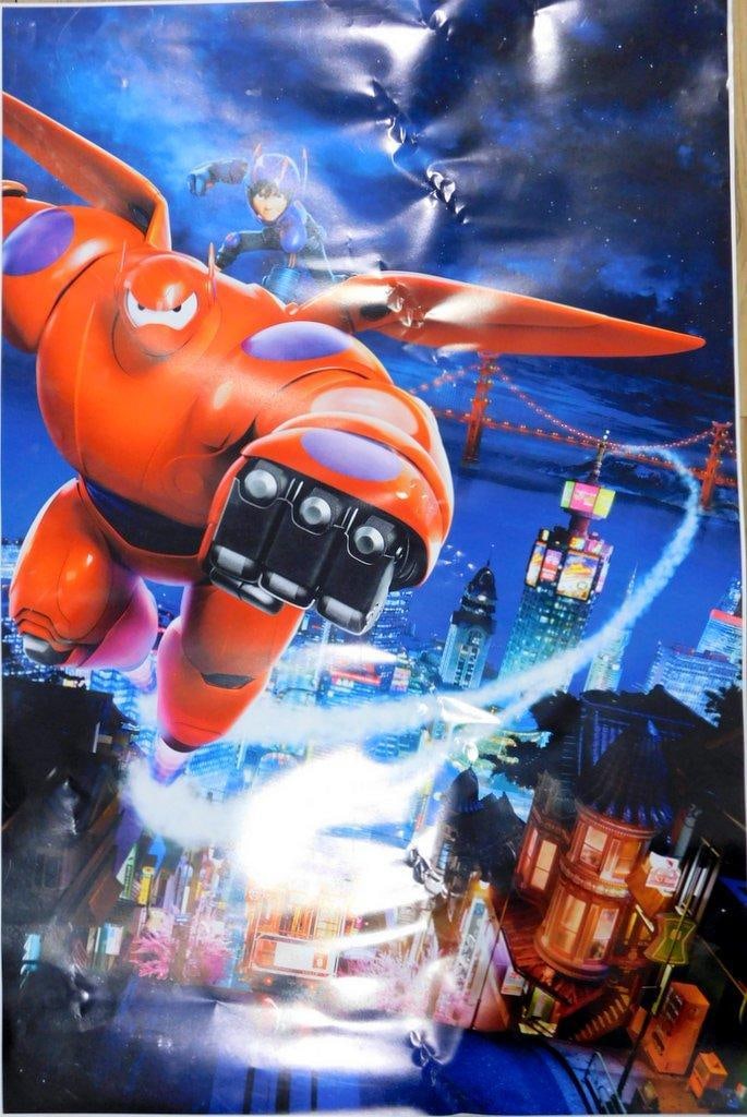 (Lot of 7) Action Hero Movie Wall Posters: (Lot of 7) Action hero movie wall posters Disney's 2014 animated feature film Big Hero 6 Poster featuring the massive hero lineup from the DC Comics Universe Rebirth initiative launched in