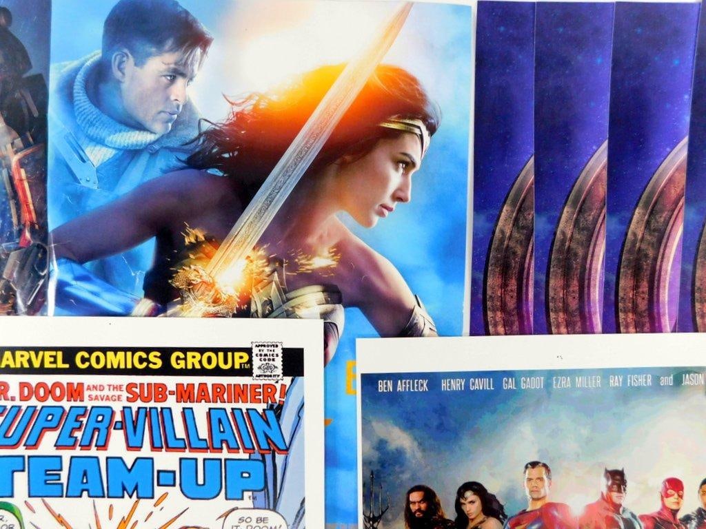 (Lot of 5) Poster Designs of Cover art by Marvel, DC Comics, and Pacific Rim - 3